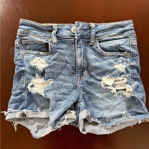 American Eagle Outfitters Next Level Stretch Distressed Jean Shorts Size 4